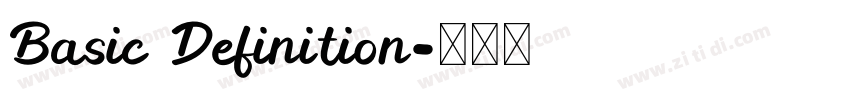 Basic Definition字体转换